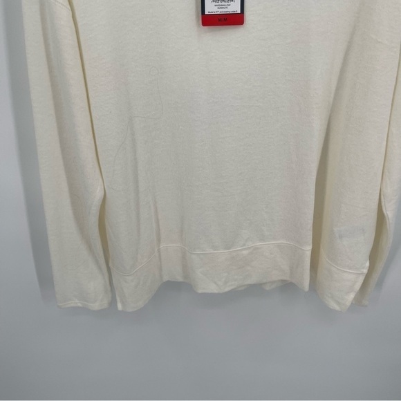 Lucky Brand women’s NWT cream sweater long sleeves Crew Neck Viscose Medium - Picture 3 of 7